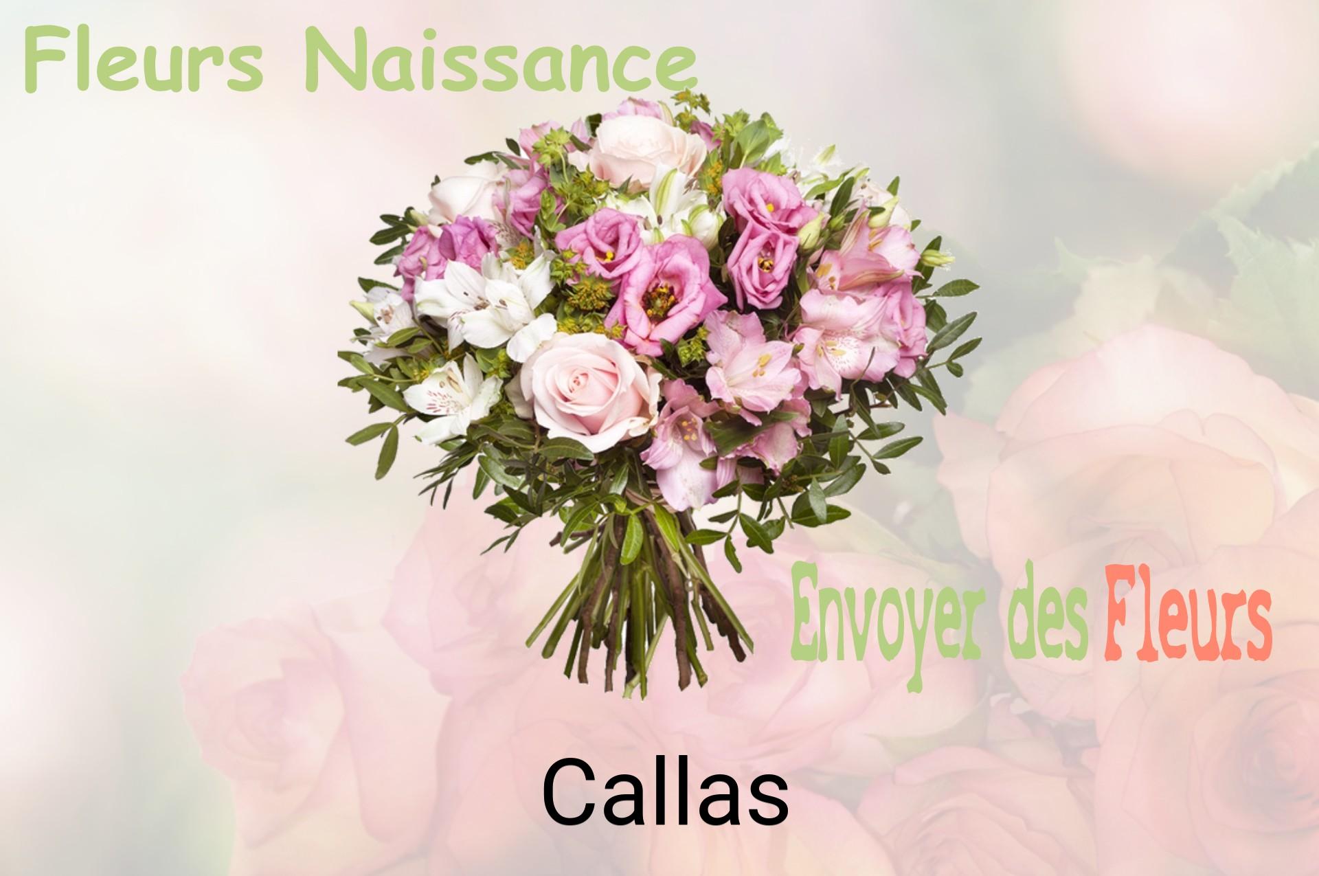Bouquet de fleurs de naissance livré à Callas